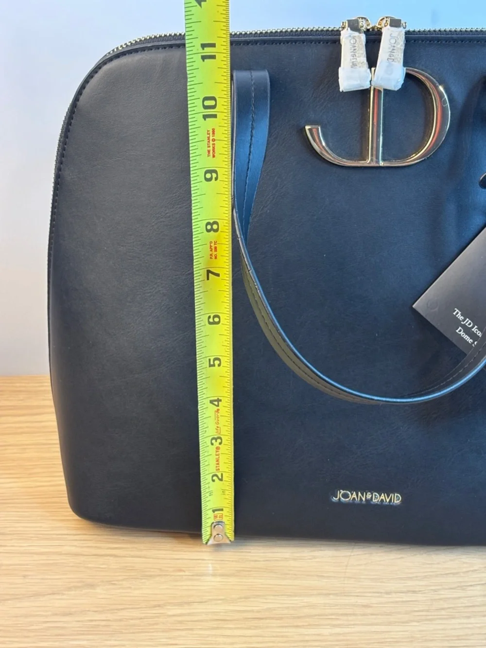 Joan &‎ David Black Leather Dome Satchel NWT